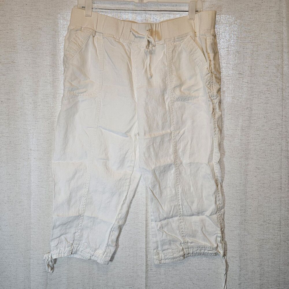 Style & Co. White Capri Drawstring Pants
